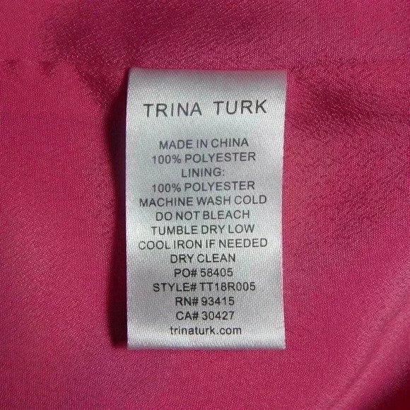Trina Turk Mingus Kimono Sleeve Dress Size Medium Pink Blouson Boat Neck - Picture 6 of 6